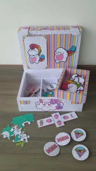 Arquivos de Corte Caixa Unicornio Dia das Crianças