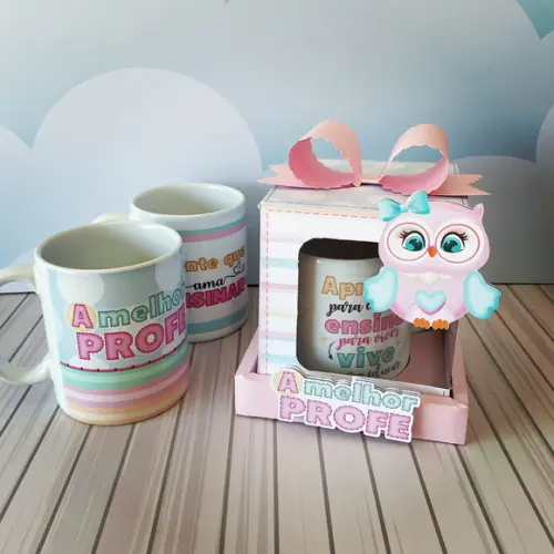 Arquivo de Corte Caixa Caneca Dia dos Professores