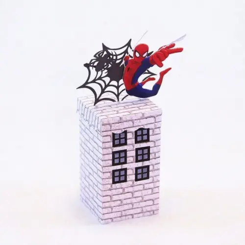 Arquivo de Corte Caixa Predio Homem Aranha Studio e pdf