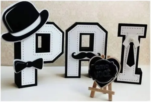 Arquivos de Corte Letras 3d Pai