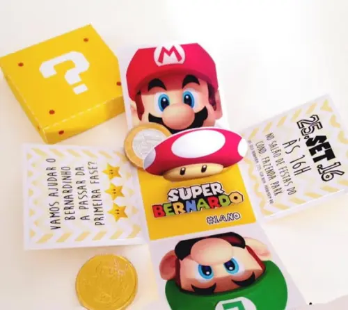 Arquivo de Corte Convite Super Mario Bros