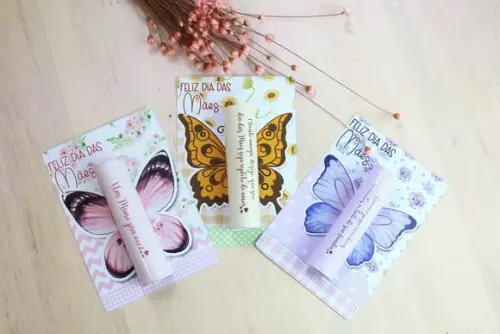 Arquivo de Corte Card Borboleta Batom Dia das Maes