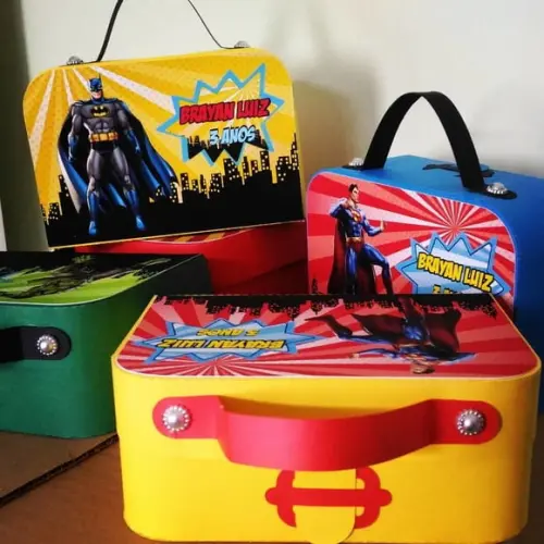 Arquivos de Corte Caixas Maletas Super Heroi