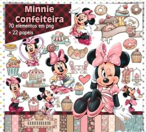 Kit Digital Minnie Confeiteira