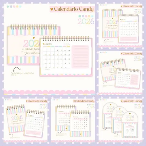 Arquivo Digital Pack Calendário Candy 2026