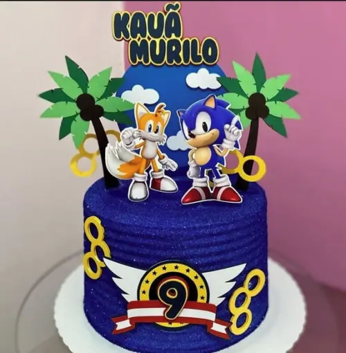 Arquivos De Corte Topo De Bolo Sonic 02