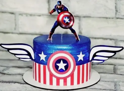 Arquivo De Corte Topo De Bolo Capitão America