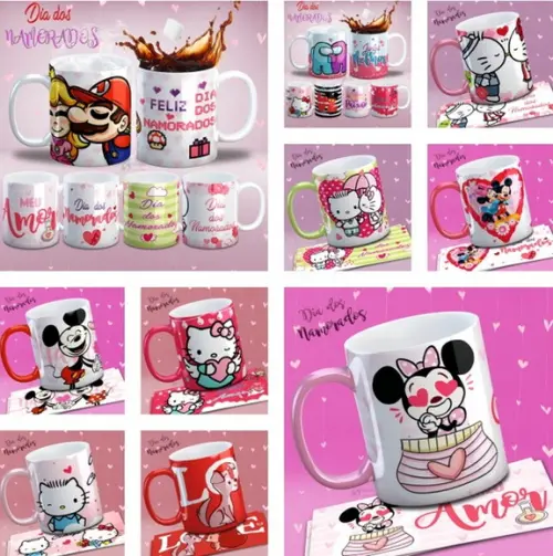 Arquivo Digital Arte Caneca Sublimação Namorados