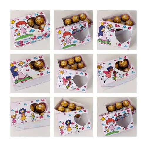 Arquivo de corte kit caixas 6 doces dia das mães