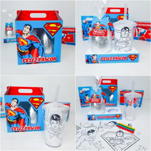 Arquivo de corte maleta super homem páscoa