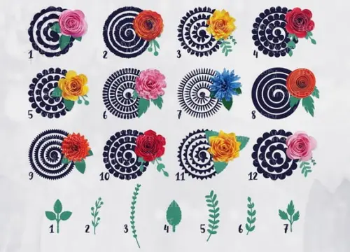 Arquivo de corte combo de flores