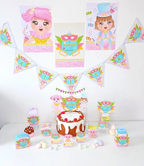 Arquivo de corte kit carnaval menina studio e pdf