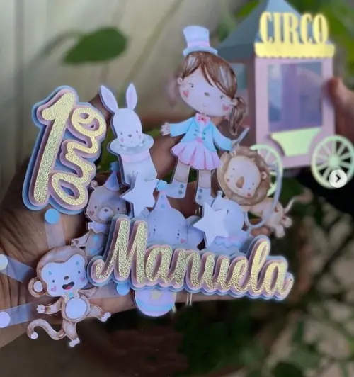 Arquivo de corte topo circo menina