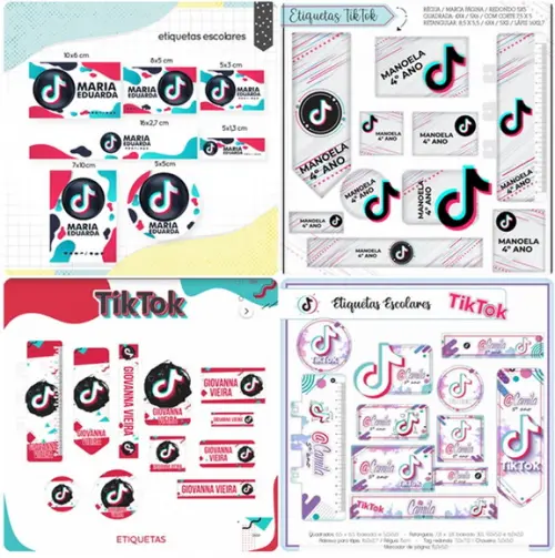 Arquivos Digitais Combo Etiquetas Tiktok