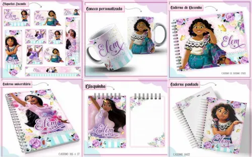 Aquivos digitais tiqueta escolar Encanto