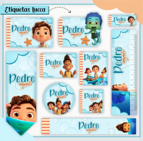 Aquivos digitais etiquetas escolar Lucca