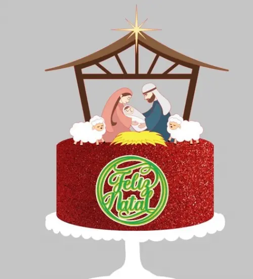 Arquivo Topo de Bolo Natal Presépio 03