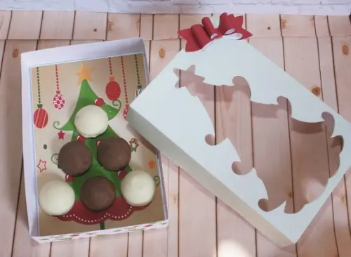 Arquivos de Corte Caixas para 6 Doces Tema Natal
