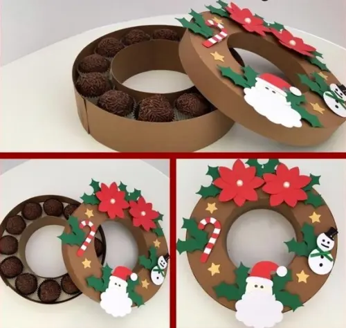 Arquivo de Corte Caixa Guirlanda de Natal