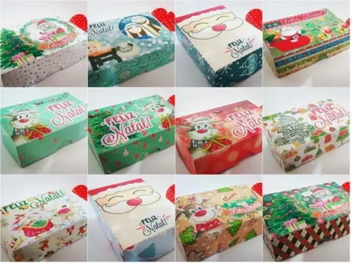 Arquivos de Corte Caixas para 6 Doces Natal