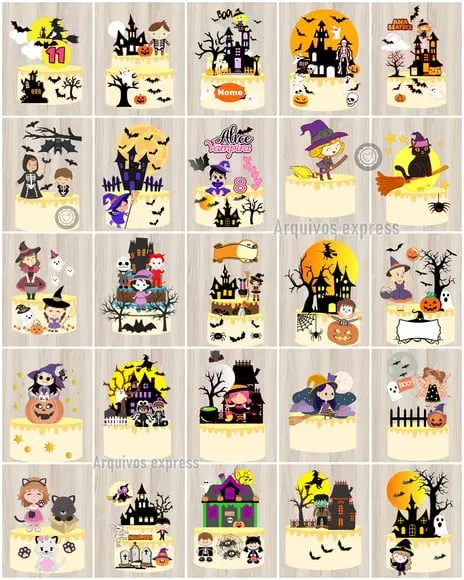 Arquivos de Corte 25 Topos Halloween