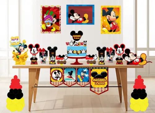 Arquivo de corte kit festa mickey mouse