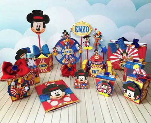 Arquivo de corte kit Mickey Mouse Circo