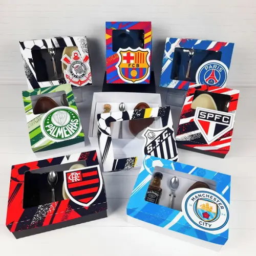 Arquivo de corte combo caixas páscoa futebol