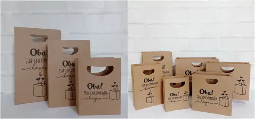 Arquivo de Corte Sacolas para Cliente pdf e Studio