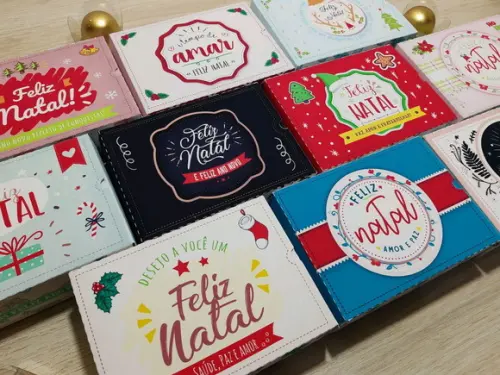 Arquivos de Corte Caixas para 6 Doces Tema Natal