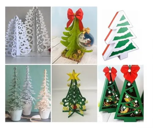 Arquivo de Corte Combo Árvores de Natal