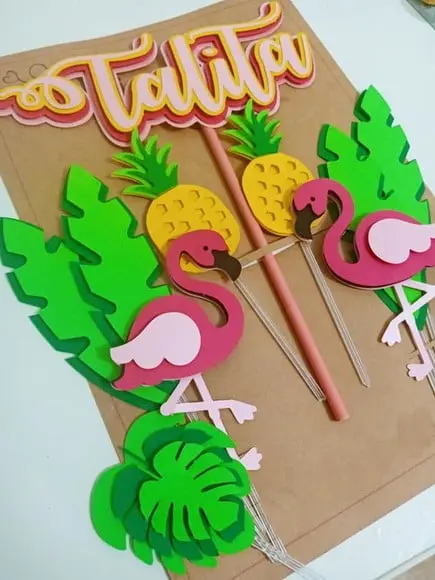 Arquivo de corte topo flamingo 01