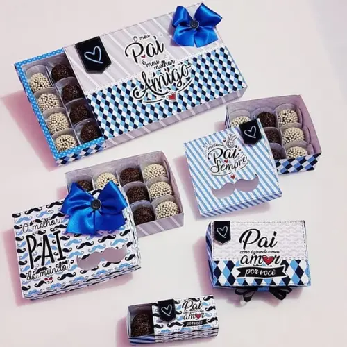 Arquivos de Corte Caixas para Doces Dia dos Pais