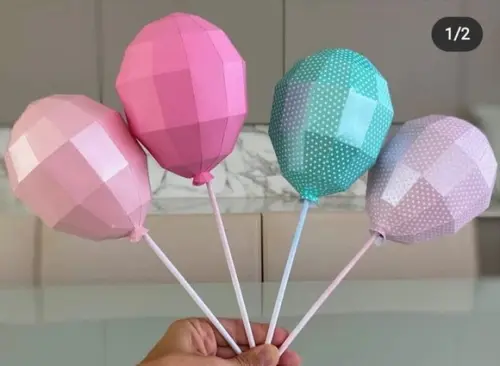 Arquivo de corte balão lowpoly