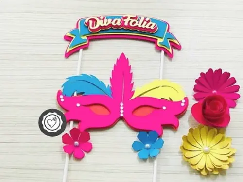 Arquivo de corte topo de bolo carnaval