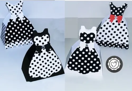 Arquivos de Corte Caixas Vestido Anos 60