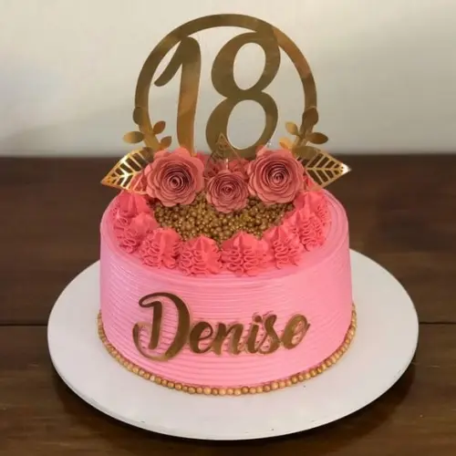 Arquivos de corte topo de bolo 18 anos com flores 3d