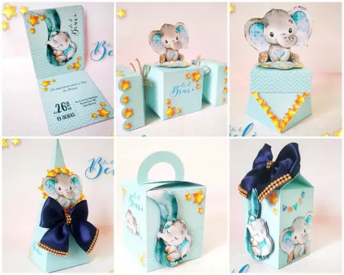 Arquivos de Corte Cha de Bebe Elefantinhos