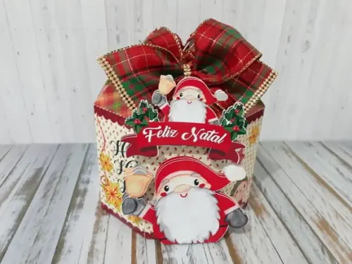 Arquivos de Corte Caixa Panetone 500g de Natal