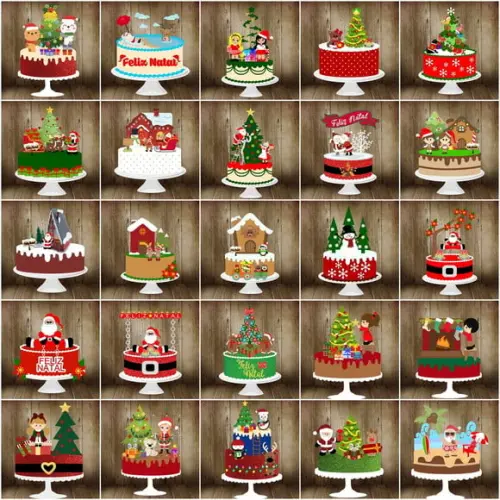 Arquivos de Corte Combo 30 Topos de Natal