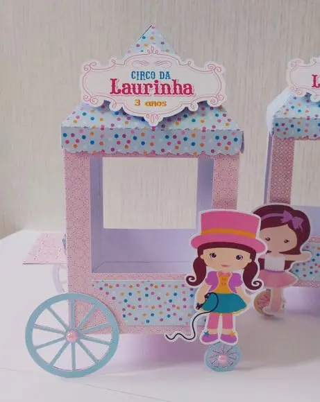 Arquivo de corte carrinho de pipoca menina circo