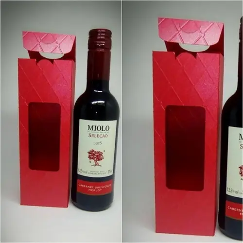 Arquivo de Corte caixa para mini vinho