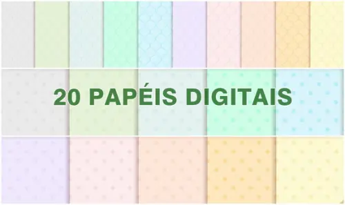 Kit Papeis Digitais Cores Claras