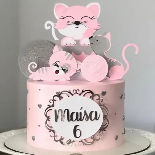 Arquivo de Corte Topo de Bolo Gatos