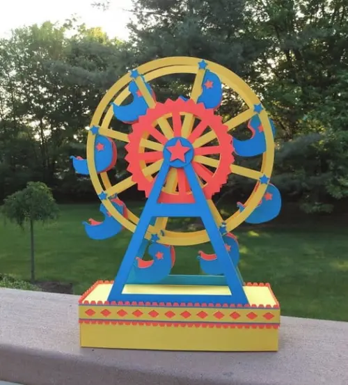 Arquivo de Corte Caixa Roda Gigante Circo