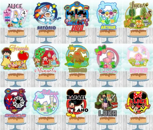 Arquivos de Corte Combo Topos de Bolo Shaker 01