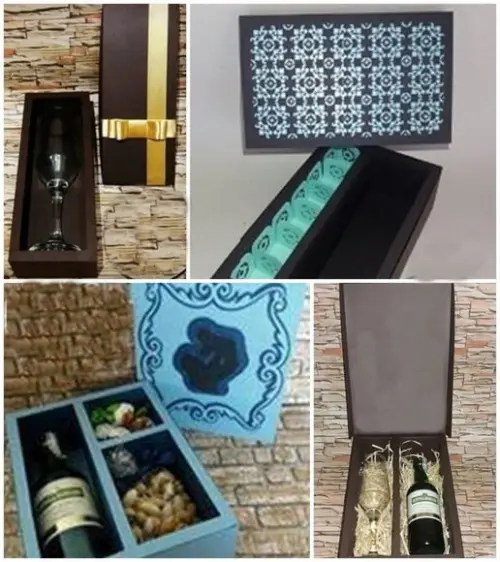 Arquivos de Corte Combo 4 Caixas para Vinho