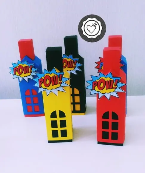 Arquivo de Corte Caixa Predio Super Herois Studio e pdf