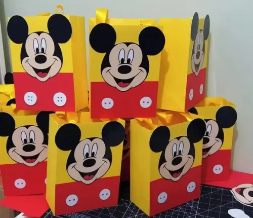 Arquivo de Corte Silhouette Sacola Mickey Envio Imediato
