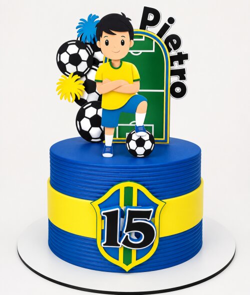 Topo de bolo menino copa mundial
